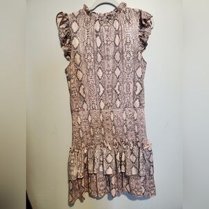 Size M TCEC dress fun pink snake print